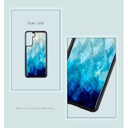 Telefono dėklas Samsung Galaxy S21, mėlynos ir juodos spalvos