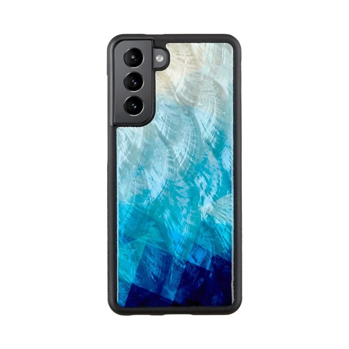 Telefono dėklas Samsung Galaxy S21, mėlynos ir juodos spalvos