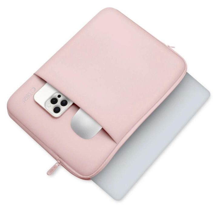Neopreninis rožinis nešiojamojo kompiuterio dėklas 15 Protect