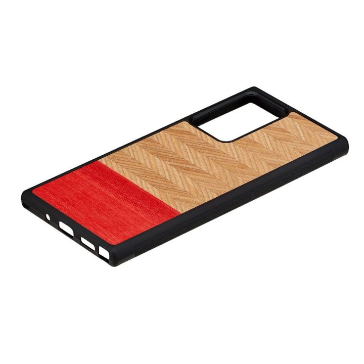 Juodas dėklas Samsung Galaxy Note20 Ultra su herringbone raštu