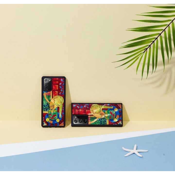 Telefono dėklas Samsung Galaxy Note20 su kate ir raudona žuvele