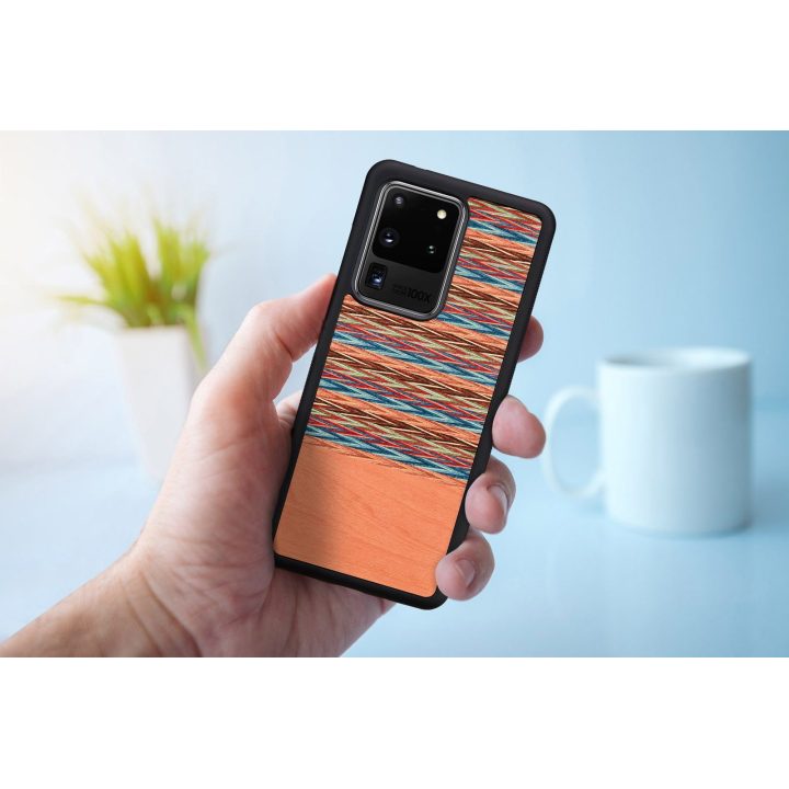 Telefono dėklas Samsung Galaxy S20 Ultra, rudos ir juodos spalvų