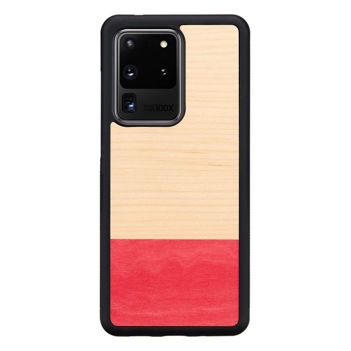 Telefono dėklas Samsung Galaxy S20 Ultra iš natūralaus medžio ir polikarbonato