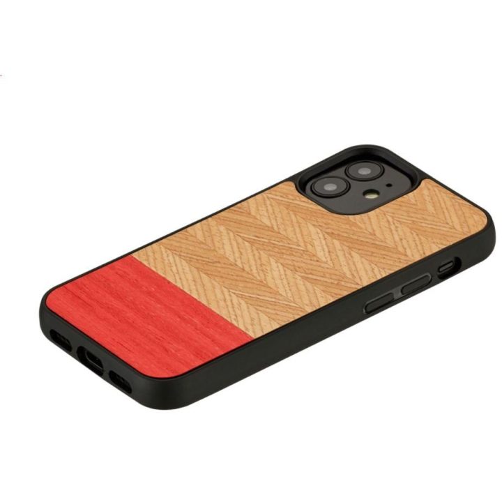 Juodas eglutės rašto dėklas Apple iPhone 12 mini
