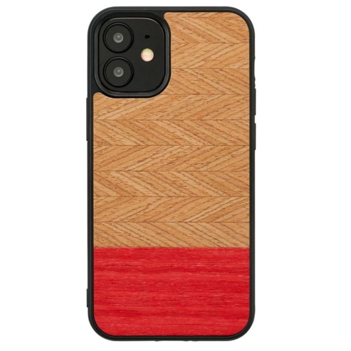Juodas eglutės rašto dėklas Apple iPhone 12 mini