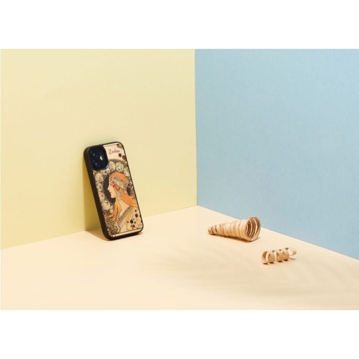Juodas dėklas iPhone 12 mini telefonui