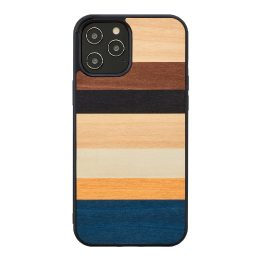 Juodas telefono dėklas MAN&WOOD iPhone 12/12 Pro