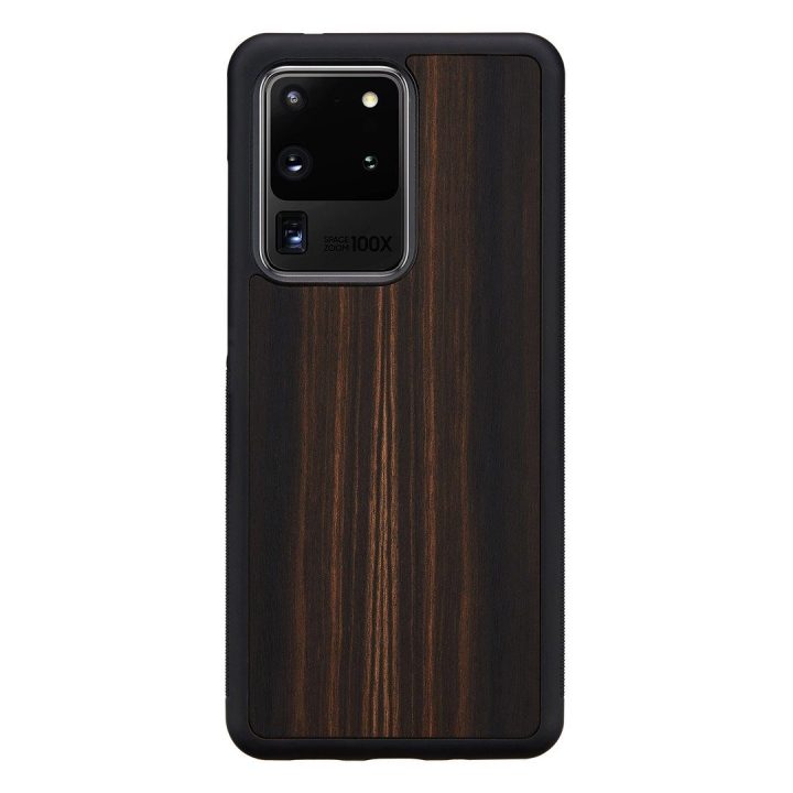 Dėklas Samsung Galaxy S20 Ultra iš natūralaus medžio, juodas