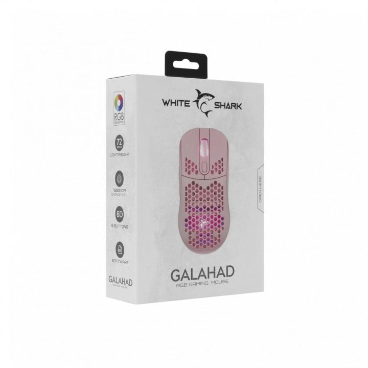 White Shark GALAHAD PINK žaidimų pelė