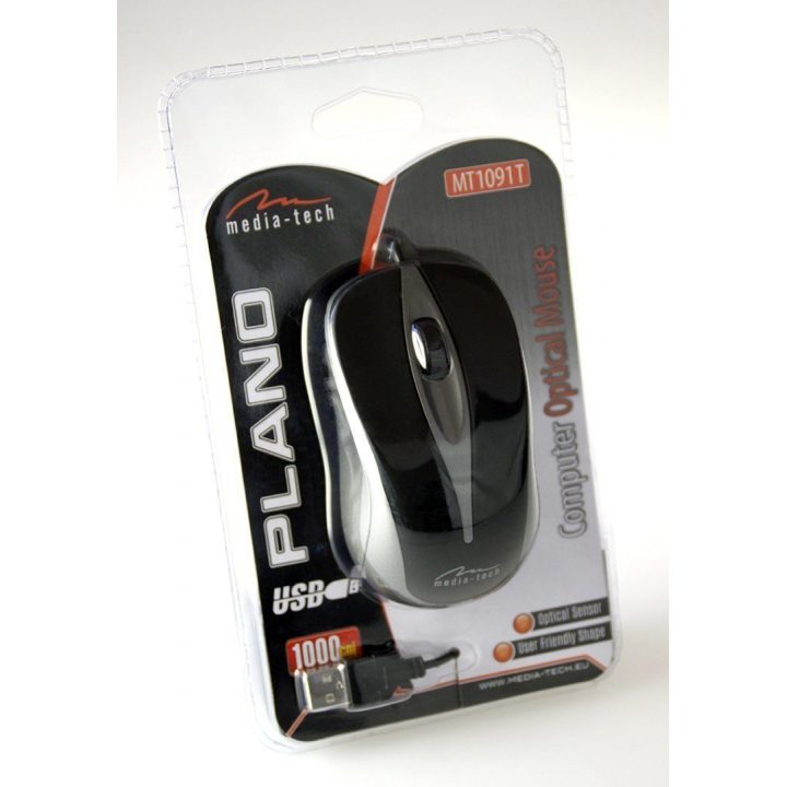 Laidinė optinė pelė Media-Tech Plano Titanium