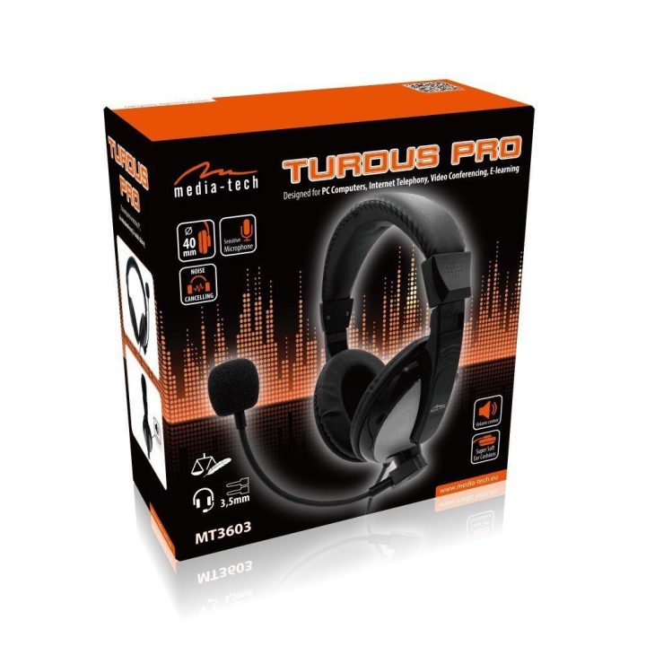 Media-Tech Turdus Pro stereo ausinės su mikrofonu