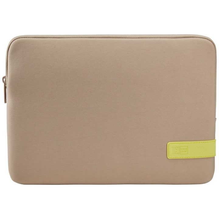 Nešiojamojo kompiuterio dėklas Case Logic Reflect 15,6" Plaza Taupe/Sun-Lime