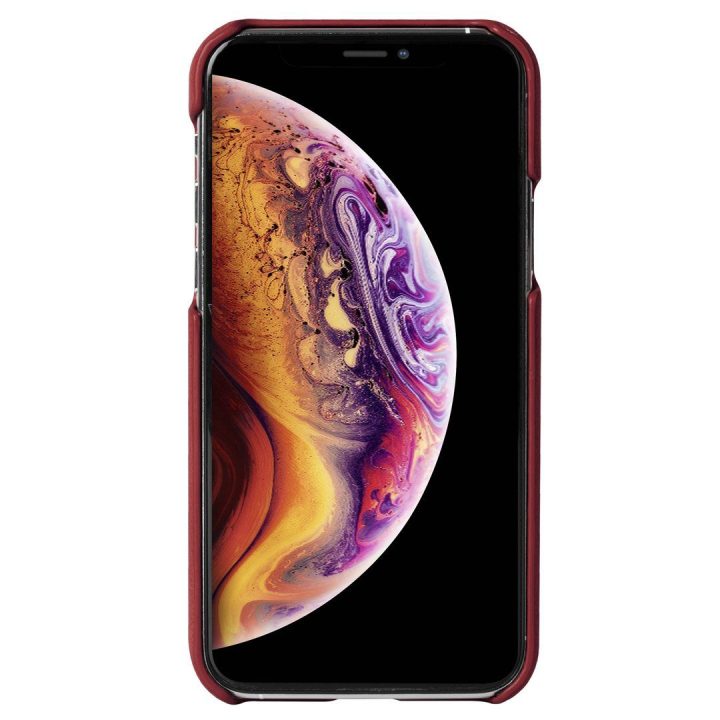 Odinis telefono dėklas su kortelių skyriumi Apple iPhone 11 Pro Max, vintažinė raudona