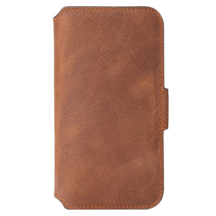 Telefono dėklas-pinigine Samsung Galaxy S21+ Vintage Cognac