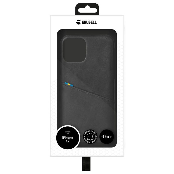 Krusell Sunne CardCover Apple iPhone 12 mini dėklas, juodas