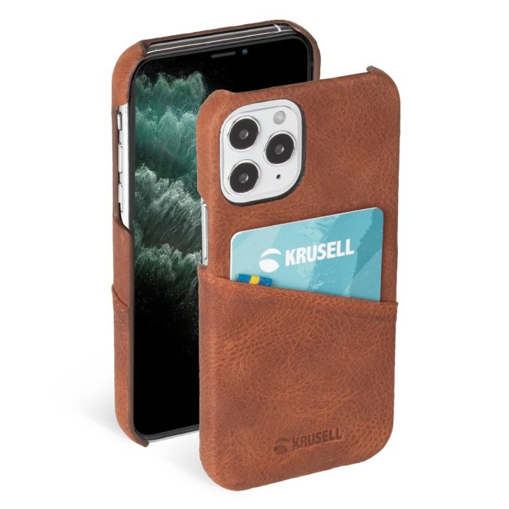 Odinis dėklas Apple iPhone 12 Pro Max, vintage cognac