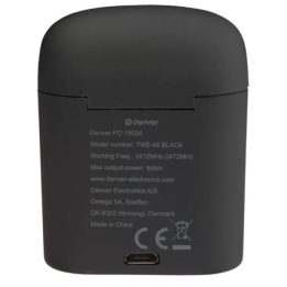 Denver TWE-46 belaidės Bluetooth ausinės, juodos