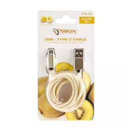 Pintas USB-A į USB-C kabelis 1,5 m, auksinis