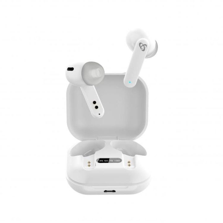Belaidės į ausį įdedamos Bluetooth ausinės Sbox EB-TWS72, baltos