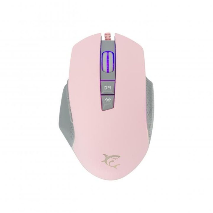 Žaidimų pelė White Shark Gareth Pink