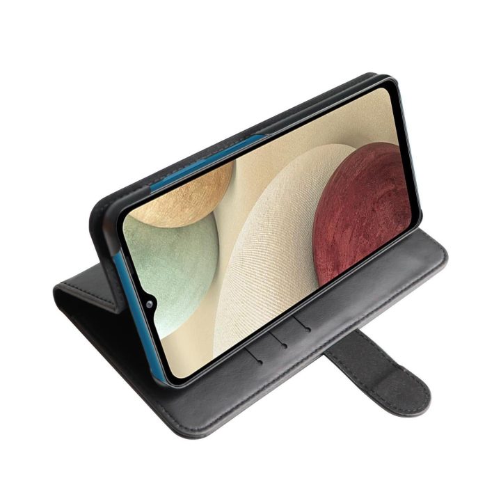 Samsung Galaxy A02 telefono dėklas–piniginė juodas