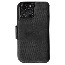 Juodas telefono dėklas–piniginė Apple iPhone 13 Pro Max
