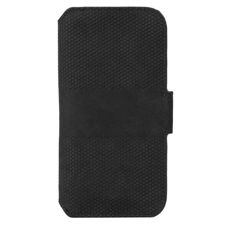 Juodas telefono dėklas–piniginė Apple iPhone 13 Pro Max