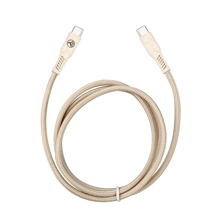 Tellur Type-C į Type-C 60 W 1 m kreminis laidas
