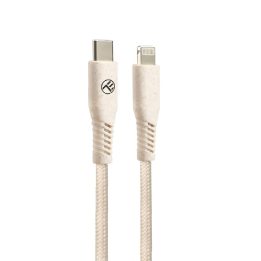 Type-C į Lightning laidas 1 m, 20 W, kreminis