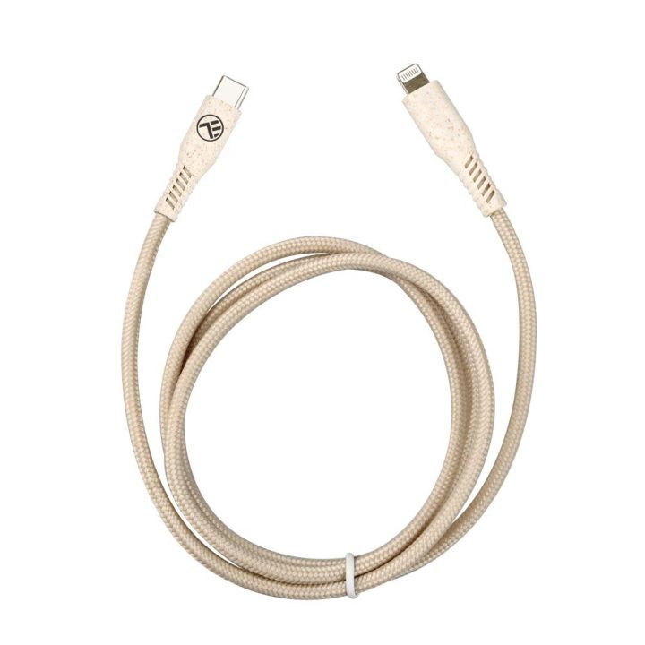 Type-C į Lightning laidas 1 m, 20 W, kreminis