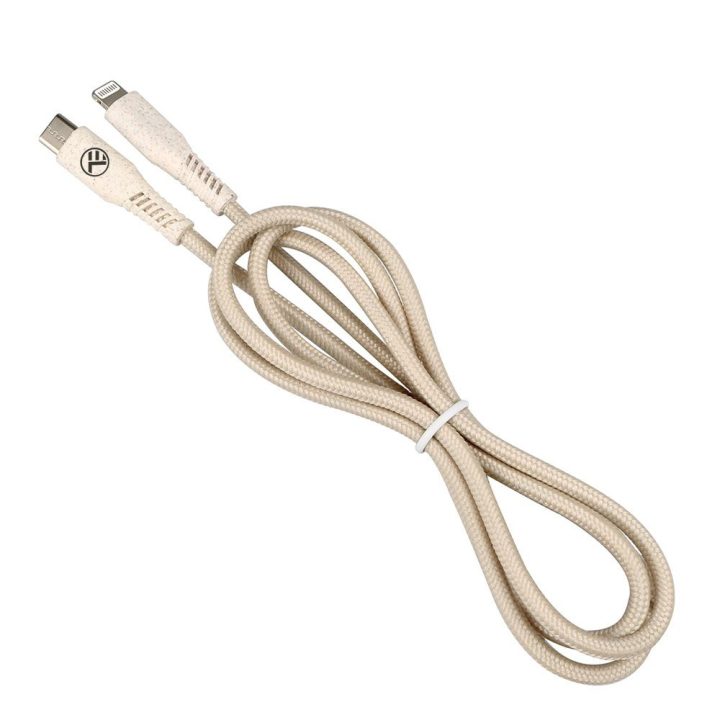 Type-C į Lightning laidas 1 m, 20 W, kreminis