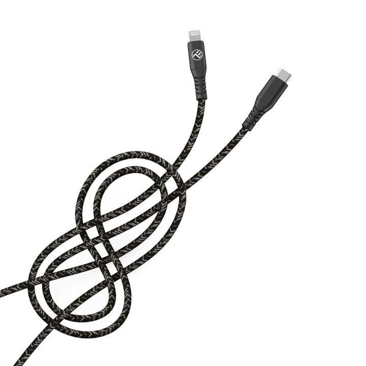 Type-C į Lightning laidas 3A PD60W, 1 m, juodas