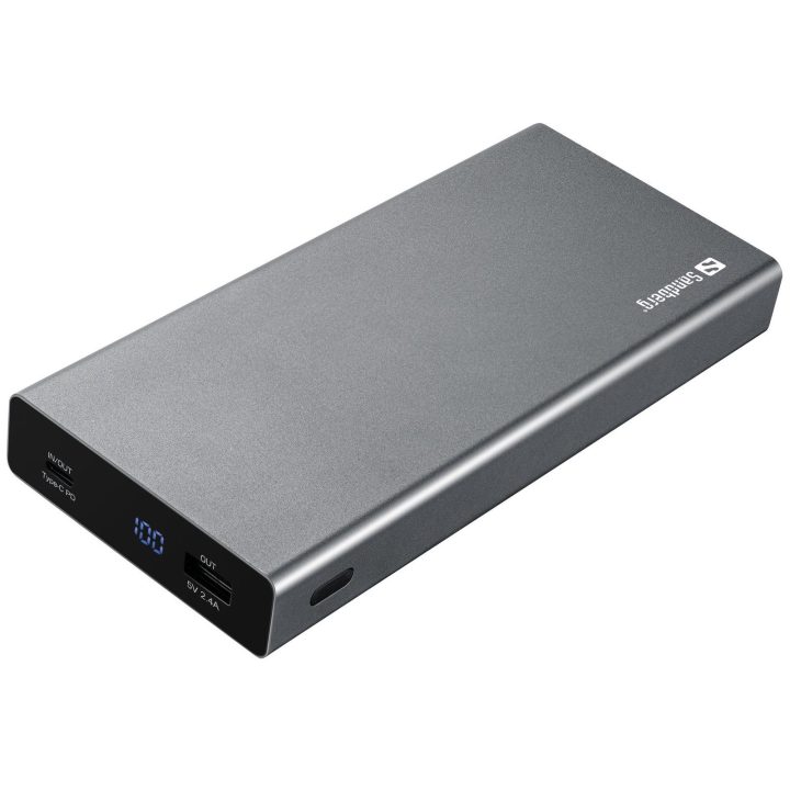 Sandberg 20000 mAh powerbankas su USB-C PD 100 W