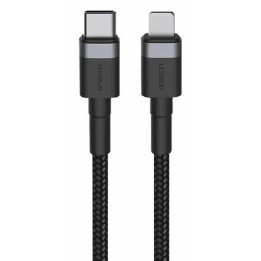 Juodas USB-C į Lightning laidas 3A, 1 m