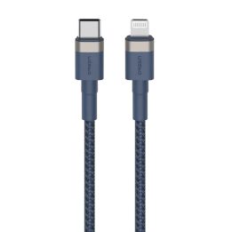USB-C į Lightning įkrovimo laidas, 3 A, 1 m, mėlynas