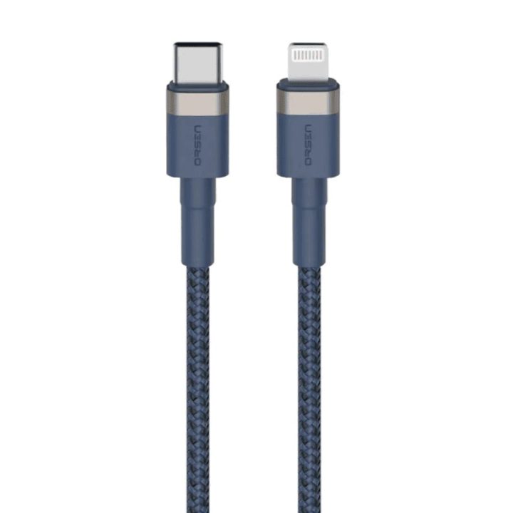 USB-C į Lightning įkrovimo laidas, 3 A, 1 m, mėlynas