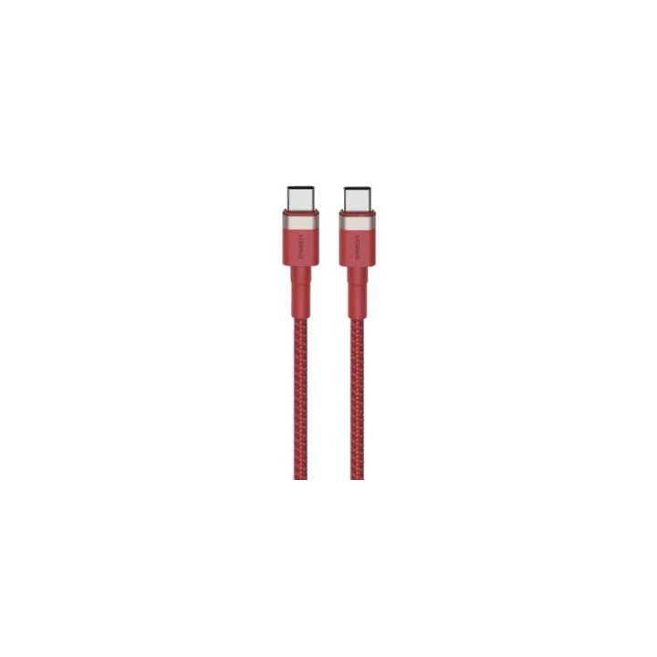 Raudonas USB-C į USB-C 3A 1 m laidas