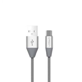 Pilkas USB Type-C duomenų kabelis 2,1 A, 1,2 m