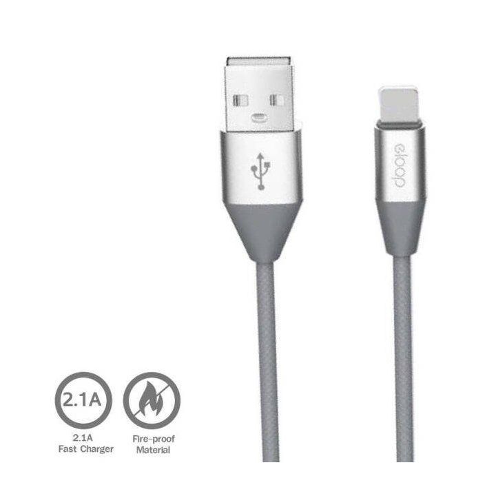 Pilkas micro USB duomenų laidas 2,1 A, 1,2 m