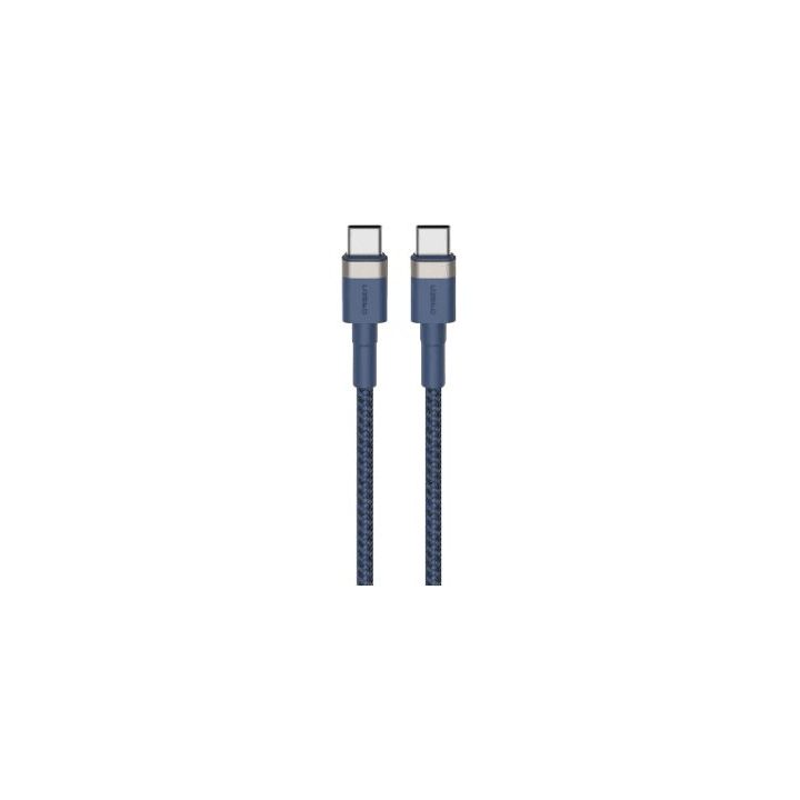 Mėlynas USB-C į USB-C 3A 1 m kabelis