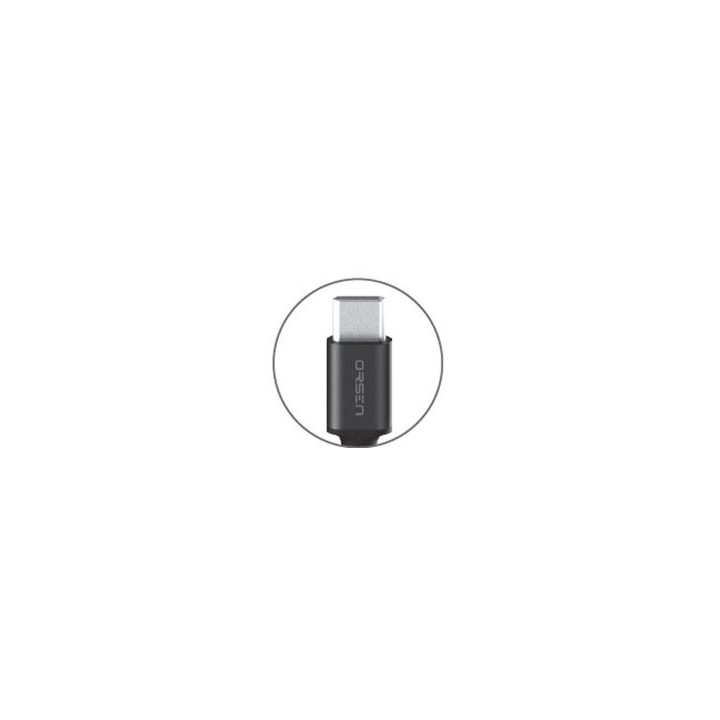 Juodas USB-A į USB-C laidas, 1 m, 2,1 A