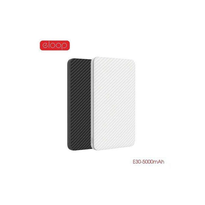 Juodas 5000 mAh išorinis akumuliatorius Eloop E30