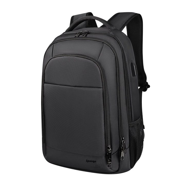 Juoda kuprinė nešiojamam kompiuteriui 14.1–15.6" su USB jungtimi