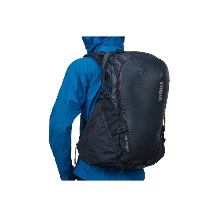 Slidinėjimo ir snieglenčių kuprinė su oro pagalvės sistema Thule Upslope 35 l, Lime Punch