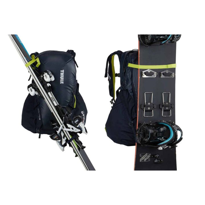 Slidinėjimo ir snieglenčių kuprinė su oro pagalvės sistema Thule Upslope 35 l, Lime Punch