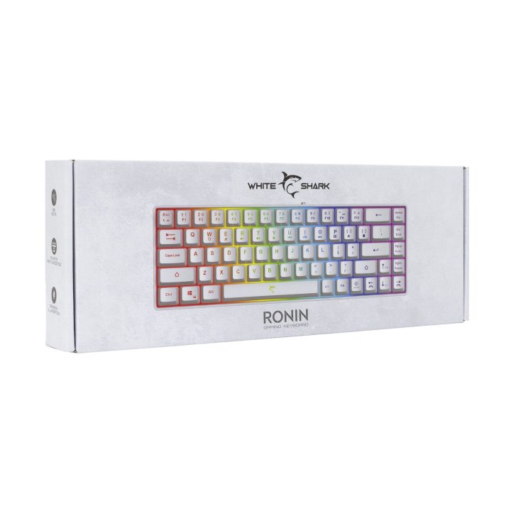 Balta žaidimų klaviatūra White Shark RONIN GK-2201