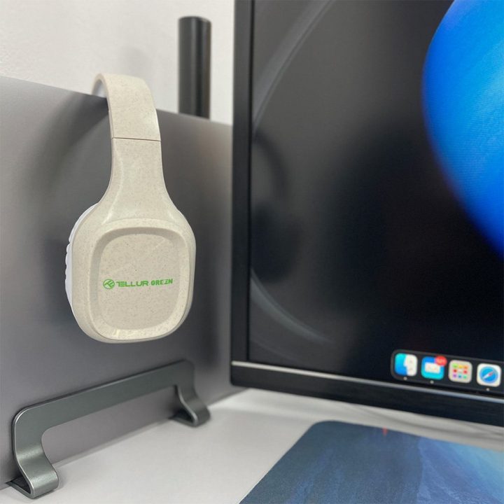 Kreminės sulankstomos Bluetooth ausinės Tellur Pulse
