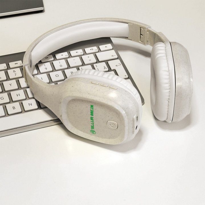 Kreminės sulankstomos Bluetooth ausinės Tellur Pulse