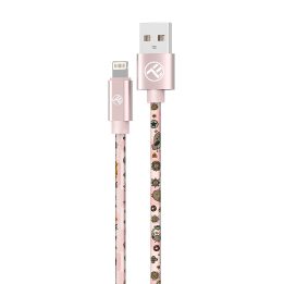 Tellur Graffiti USB į Lightning laidas, 1 m, rožinis