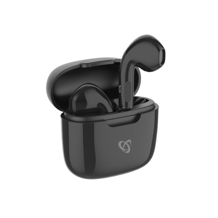 Juodos Bluetooth ausinės į ausį Sbox EB-TWS18